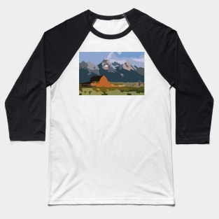 Grand Teton Painting Baseball T-Shirt